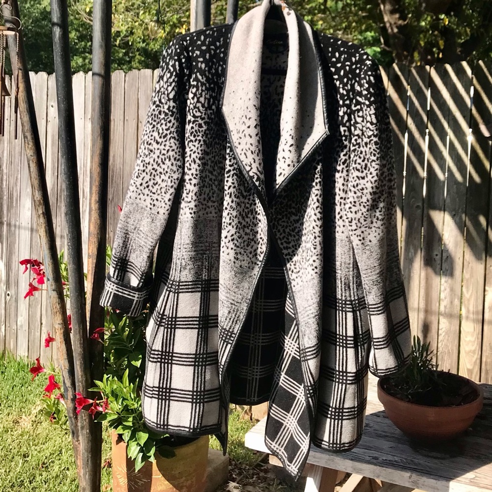 Cartise Wool Blend Open Front Jacket with Belt!